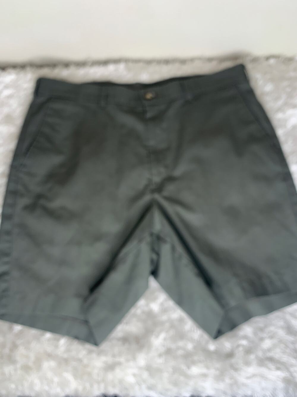 Vintage Haggar Army Green Flat Front Chino Shorts Sz 36 Preppy Gorpcore